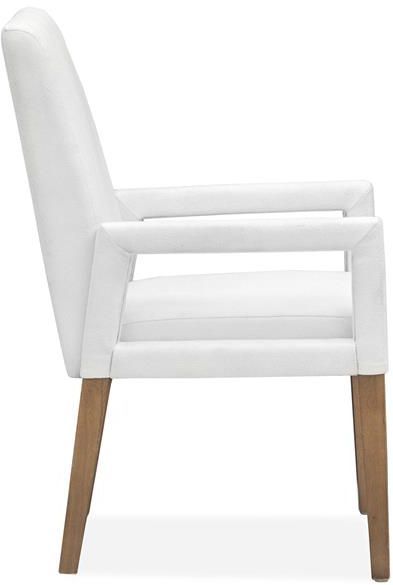 Magnussen Home® Lindon Belgian Wheat/White Dining Arm Chair with Upholstered Seat & Back-2