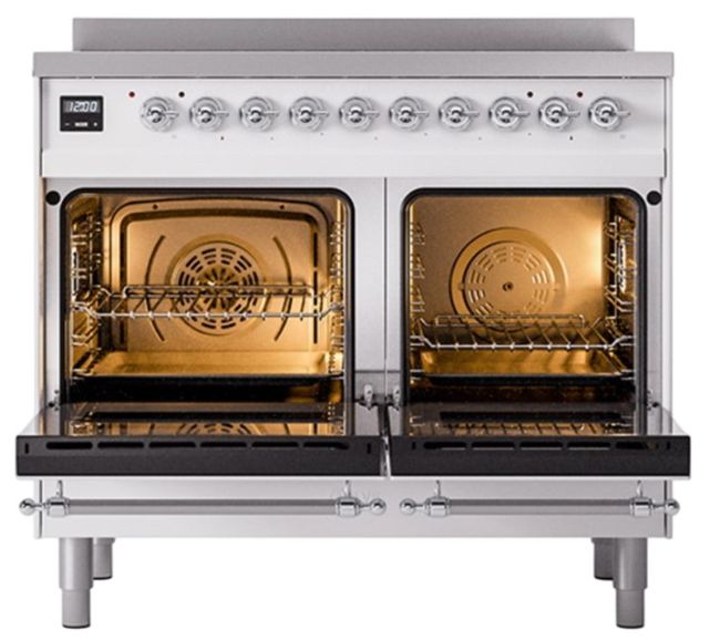 Ilve® Nostalgie II Noblesse 40'' Custom RAL Color Pro Style Induction Range with Chrome Trim-1