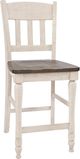 Jofran Inc. Madison County Brown/Vintage White Slatback Counter Stool-0