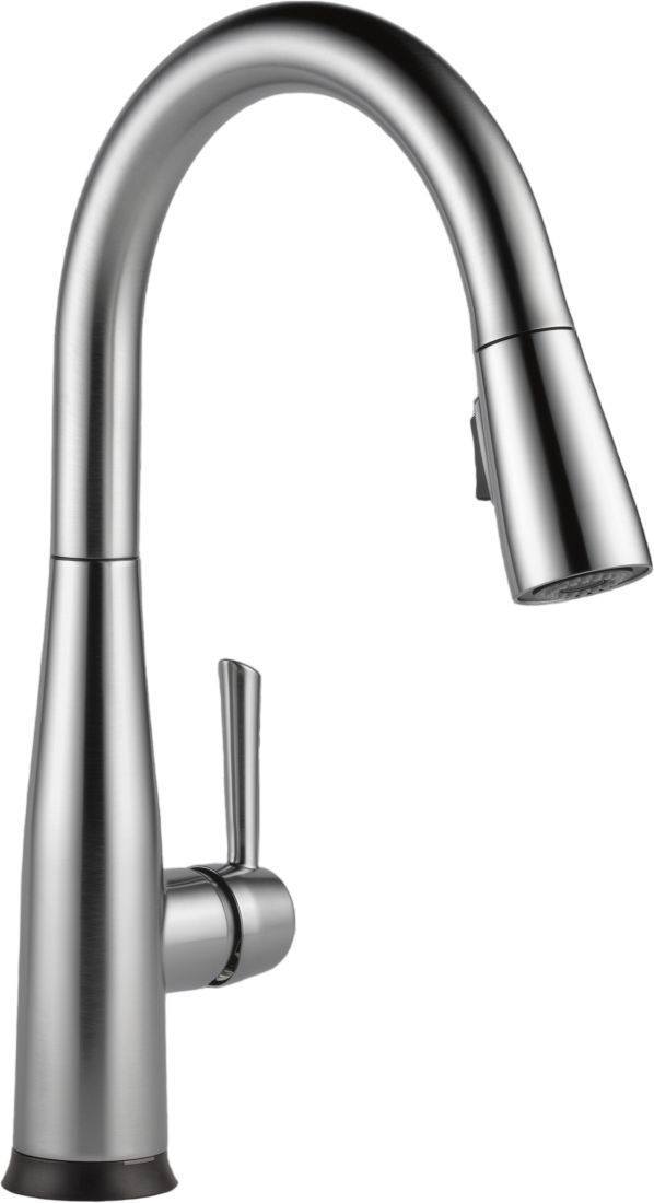 Delta Essa® Arctic Stainless Single Handle Pull-Down Kitchen Faucet withTouch2O® Technology-0