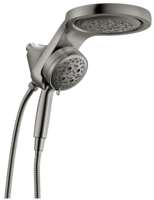 Delta Universal Showering Lumicoat® Black Stainless 6-Setting HydroRain® with ProClean®-0
