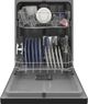 GE® 24" Black Front Control Built In Dishwasher-2