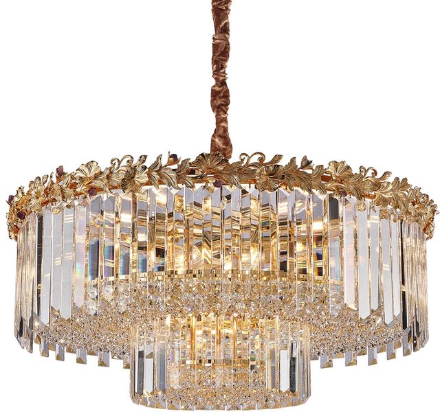 Michael Amini® Marquise Gold 21-Light Round Chandelier-0