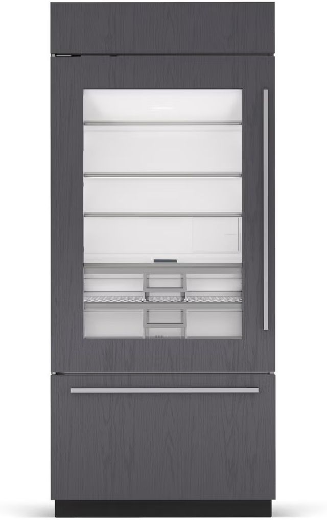 Sub-Zero® Classic Series 36" 20.8 Cu. Ft. Panel Ready Left Hinge Built-In Over and Under Refrigerator/Freezer  with Glass Door-0