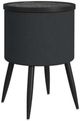 Elements International Halo Black Smart End Table-0