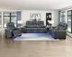 Homelegance® Apex Blue Double Power Reclining Sofa with Center Drop-Down Cup Holders-1