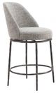Zuo® Modern Nordhavn Black/Gray Swivel Counter Stool-0
