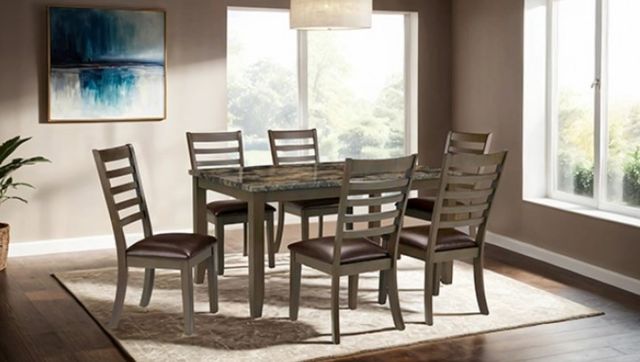 Furniture of America® Adia 7-Piece Brown Dining Set-1