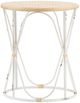 A & B Home 2-Piece Round Wooden Tabletop With Decorative Metal Side Tables-1