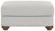 Flexsteel® Patterson Silver Glacier Ottoman with Nailhead Trim-1