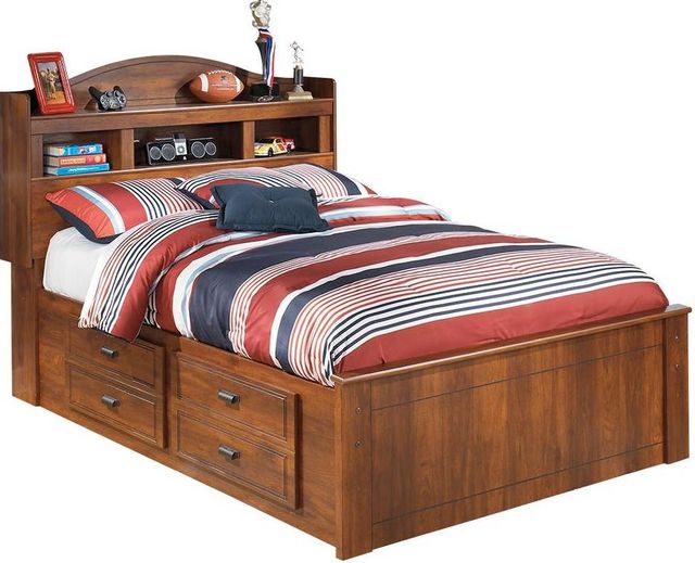 Signature Design by Ashley® Barchan 4-Piece Medium Brown Full Bookcase Bed Set-1