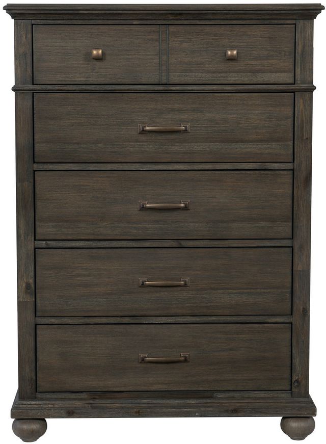 Mazin Furniture Motsinger Wire-Brushed Rustic Brown Chest-0