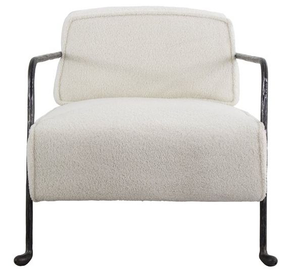 YHD Leilah Polar White Accent Chair-1