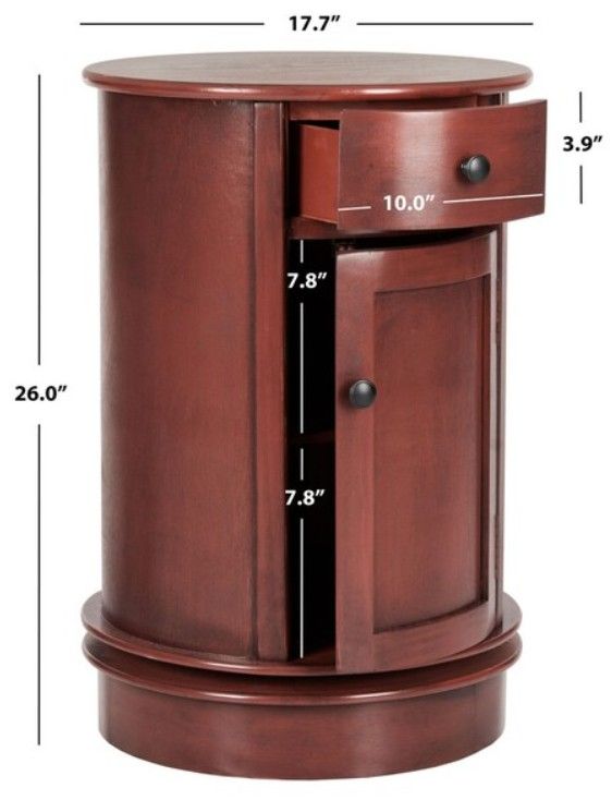 Safavieh Tabitha Red Swivel Accent Table-2