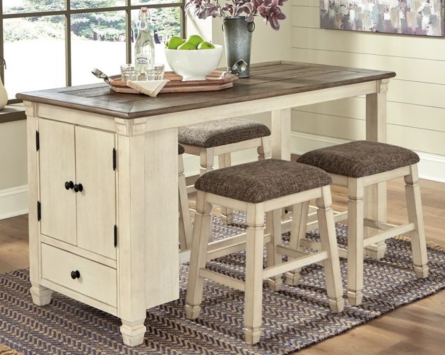 Signature Design by Ashley® Bolanburg 5-Piece Two-tone Counter Height Dining Set-3