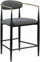 Coaster® Tina 2-Piece Black/Dark Gray Upholstered Counter Stool Set-3