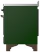 Ilve® Majestic III 48" Emerald Green Pro Style Induction Range with Solid Door and Burnished Trim-4