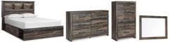 Signature Design by Ashley® Drystan 4-Piece Brown Queen Bookcase Bedroom Set