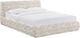TOV Furniture Isla Cream Jacquard Pattern Queen Upholstered Panel Bed-0