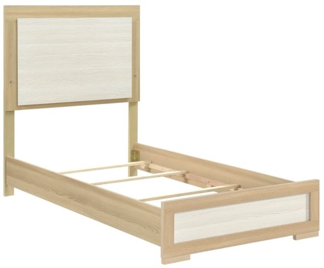 Homelegance® Sterling Natural/White Twin Panel Bed-2