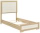 Homelegance® Sterling Natural/White Twin Panel Bed-2