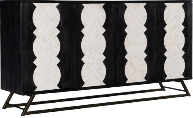 Hooker® Furniture Commerce and Market Moroccan Modern Beige/Natural Black Wood Credenza-0