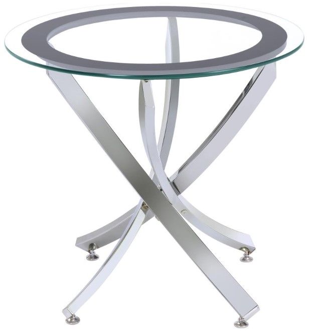 Coaster® Brooke 3-Piece Tempered Glass Top Occasional Table with Chrome Base Set-2