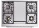 Ilve® Nostalgie II Noblesse 36'' White Pro Style Dual Fuel Range with Chrome Trim-4