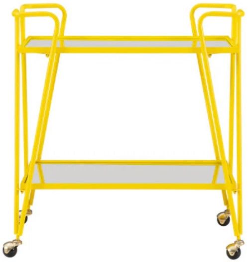 Linon Ellie Yellow Bar Cart-1