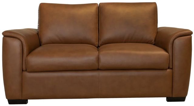 Flexsteel® Henry Caramel Leather Loveseat-1