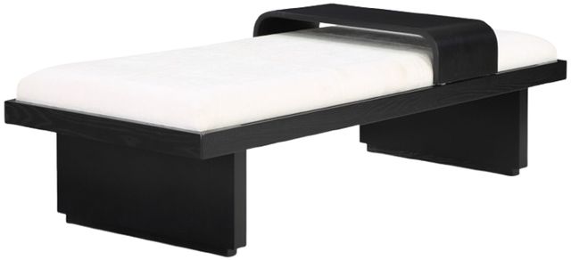 Meridian Furniture Arlington Cream/Black Bench-0