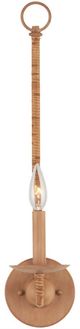 Currey & Company Saxon Saddle Tan Single-Light Wall Sconce-1