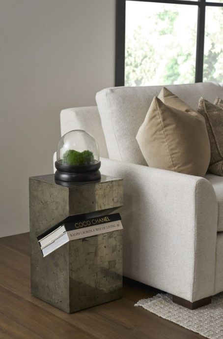 Universal Explore Home™ Modern Beige Pyrite Side Table-1