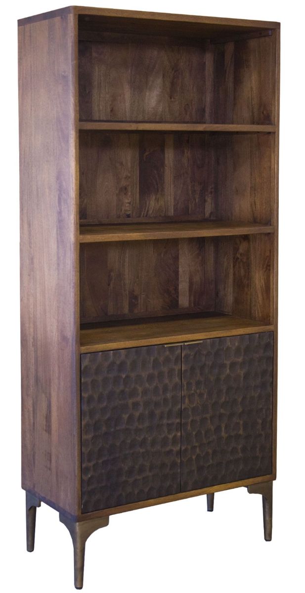 Home Trends & Design Santa Cruz Antique Bronze Bookshelf-0