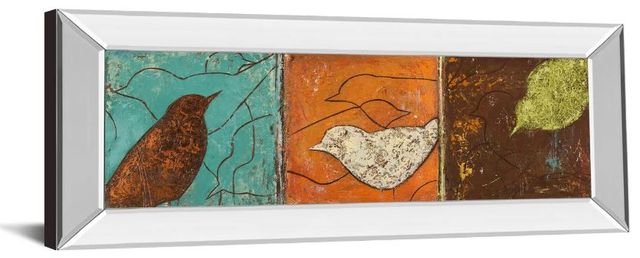 Classy Art Lovely Birds I by Patricia Pinto Mirror Framed Wall Art-1