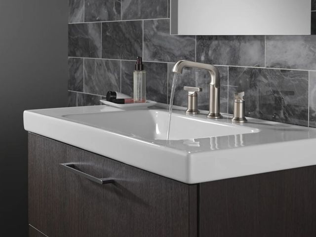 Delta Tetra™ Lumicoat® Stainless 7" 2-Handle Widespread Bathroom Faucet-1