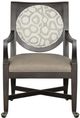 Fairfield® Customizable Rocco Leather Dining Arm Chair with Casters-1