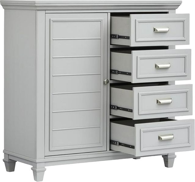 Magnussen Home® Charleston Harbor Gray 1-Door 4-Drawer Chest-1