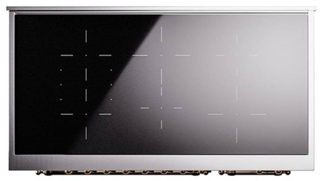 Ilve® Nostalgie II Noblesse 48'' Custom RAL Color Pro Style Induction Range with Burnished Trim-2