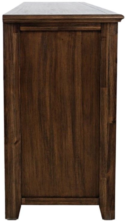 Jofran Inc. Asbury Bakersfield Brown Fireplace with Logset-3