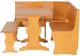 Linon Chelsea 3-Piece Natural Corner Nook Set-3