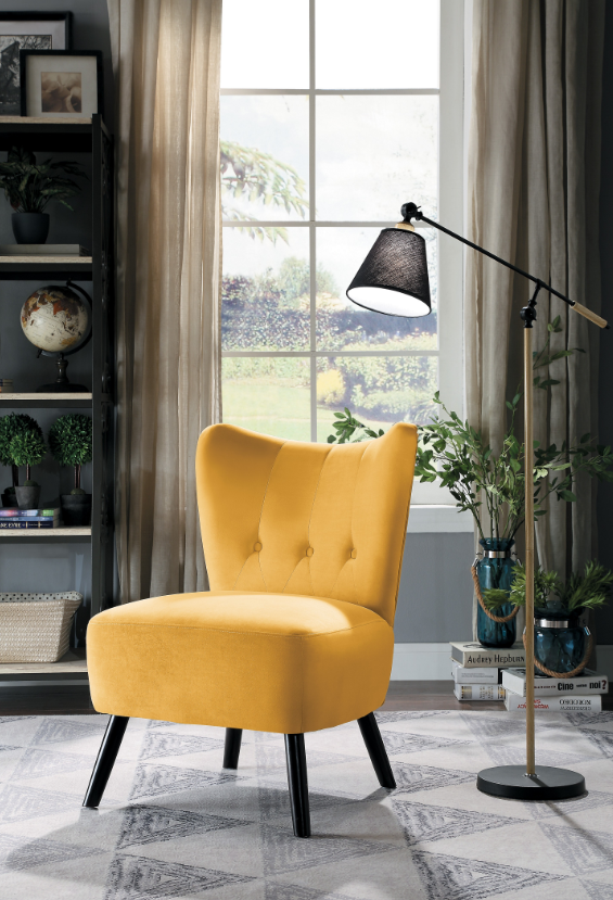 Mazin Furniture Imani Yellow Accent Chair-2