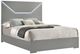 Coaster® Ives 5-Piece Gray High Gloss King Panel Bedroom Set-2