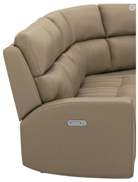 Flexsteel® Jarvis Parchment/Mica Power Reclining L-Shape Sectional with Power Headrests-1