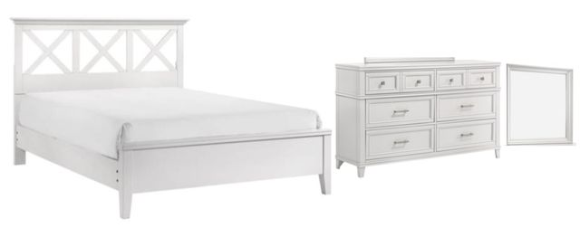 Bernards Nova II 3-Piece White Queen X Full Bedroom Set-0