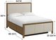 Whittier Wood® Furniture Bailey Nutmeg Queen Upholstered Storage Panel Bed-2
