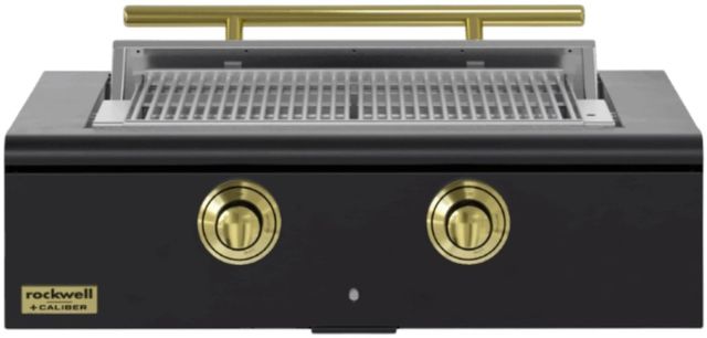 Caliber™ Rockwell 2-Burner Matte Black Built-In Natural Gas Grill with Brass Hardware-0