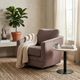 LH Home Feather Baltimo Ash Brown/Matte Black Swivel Glider Chair-1
