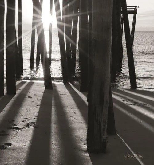 Classy Art Sunrise at the Pier by Lori Deiter Wall Art-1