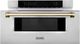 ZLINE Autograph Edition 1.2 Cu. Ft. Stainless Steel with Gold Accents Microwave Drawer-1